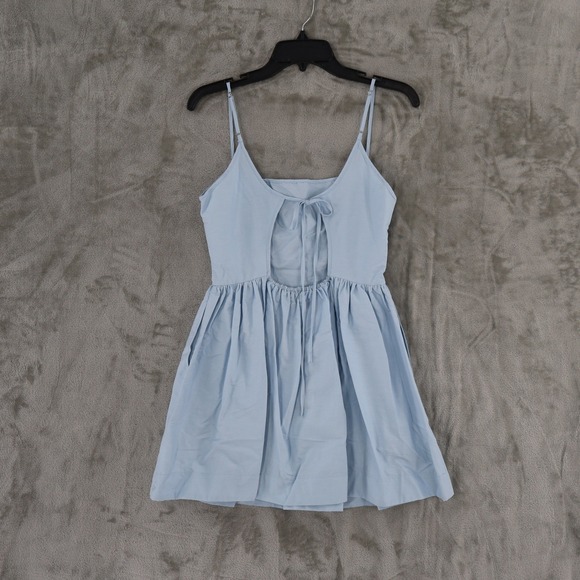 Ciao Lucia Neroni Mini Dress Womens M Ice Blue Bow Vintage Inspired Coquette NWT - Picture 11 of 16